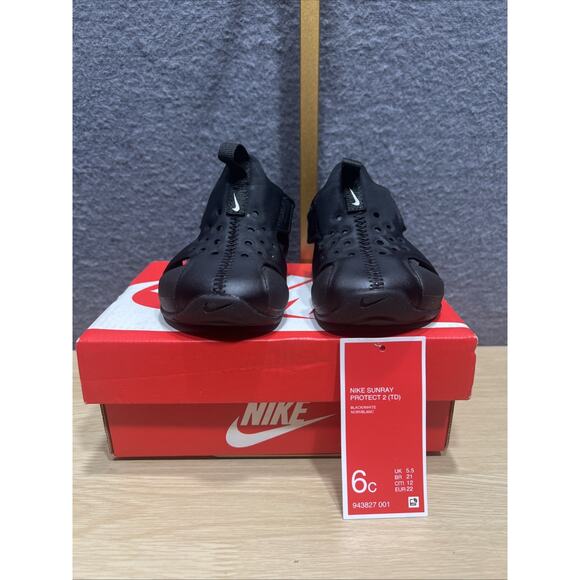 Nike Sunray Protect 2 Sandals Black Size 6C - Picture 2 of 8